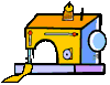 cartoon sewing machine